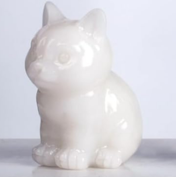 Green Aventurine Cat Lady Gift Carved Stone Figurine Mini Gemstone Kitty Cats - Picture 13 of 13